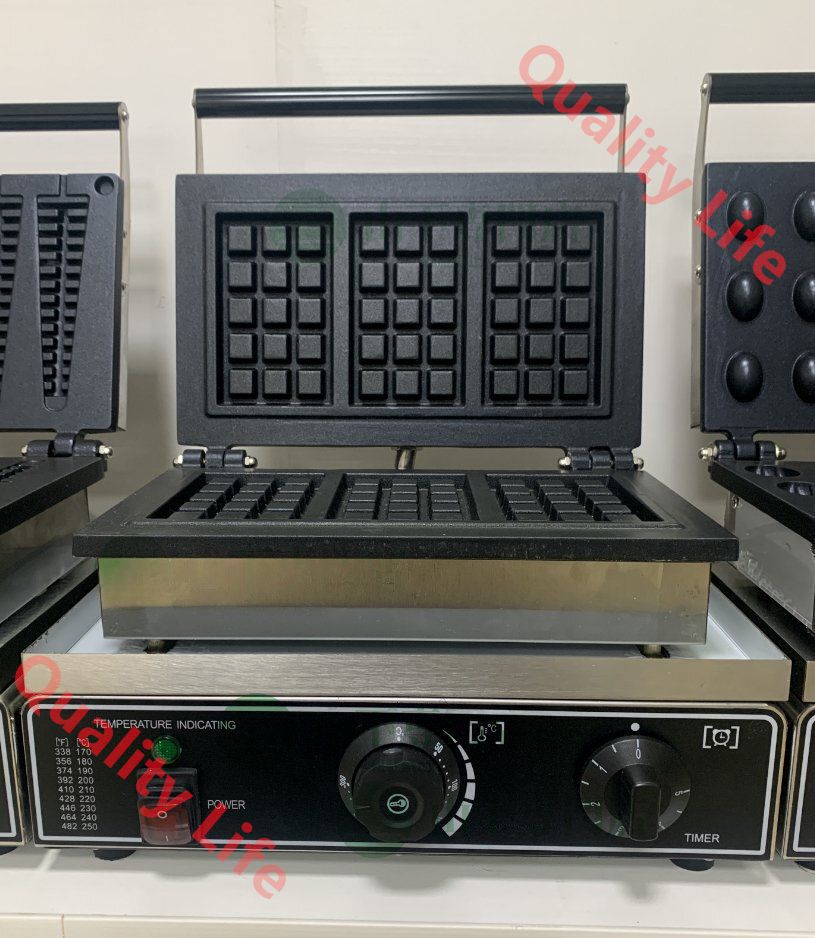 電気 スティックワッフル マシン ワッフルメーカー 3個焼き 単相 100V 業務用 飲食店