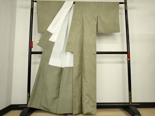 平和屋着物●石川県指定無形文化財　牛首紬　白山工房　手織り　訪問着　霞文　暈し染め　正絹　逸品　未使用　AABD6520ph 平和屋着物○石川県指定無形文化財 牛首紬 白山工房 手織り 訪問着 霞