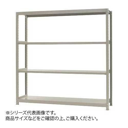 軽中量ラック 耐荷重200kgタイプ 単体 間口1800×奥行450×高さ1800mm 4段 アイボリー