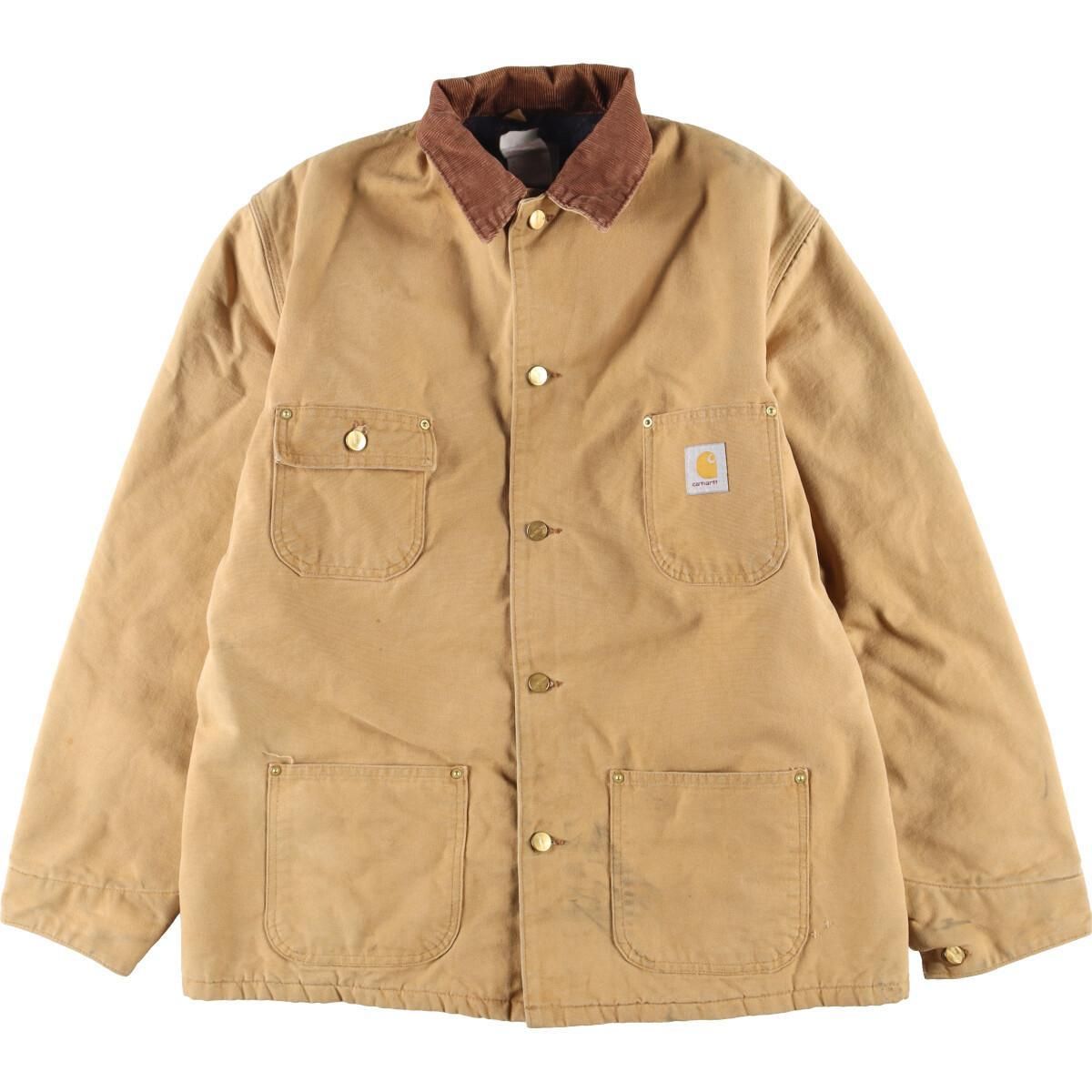 80s Carhartt vintageミシガンチョアジャケット 希少サイズ36 古着 80s USA製 Carhartt デニム ミシガンチョア カバーオール