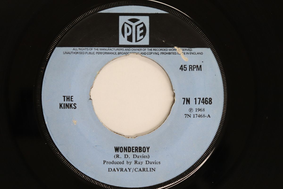 英7” Kinks Wonderboy / Pretty Polly 7N17468 PYE RECORDS