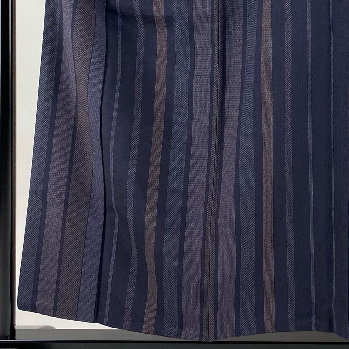 紬 身丈154.5cm 裄丈63cm S 袷 縞 濃紫 正絹 秀品 【中古】 - メルカリ 