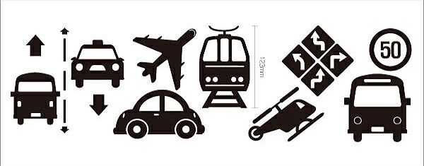 ウォールステッカー Travel Icon ミニウォールステッカー/インテリア 壁掛け 額入り 額装込 風景画 油絵 ポスター アート アートパネル リビング 玄関 プレゼント モダン アートフレーム おしゃ