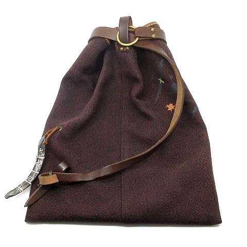 キャピタル KAPITAL duffle ワンショルダーバッグ レザー使い ブラウン