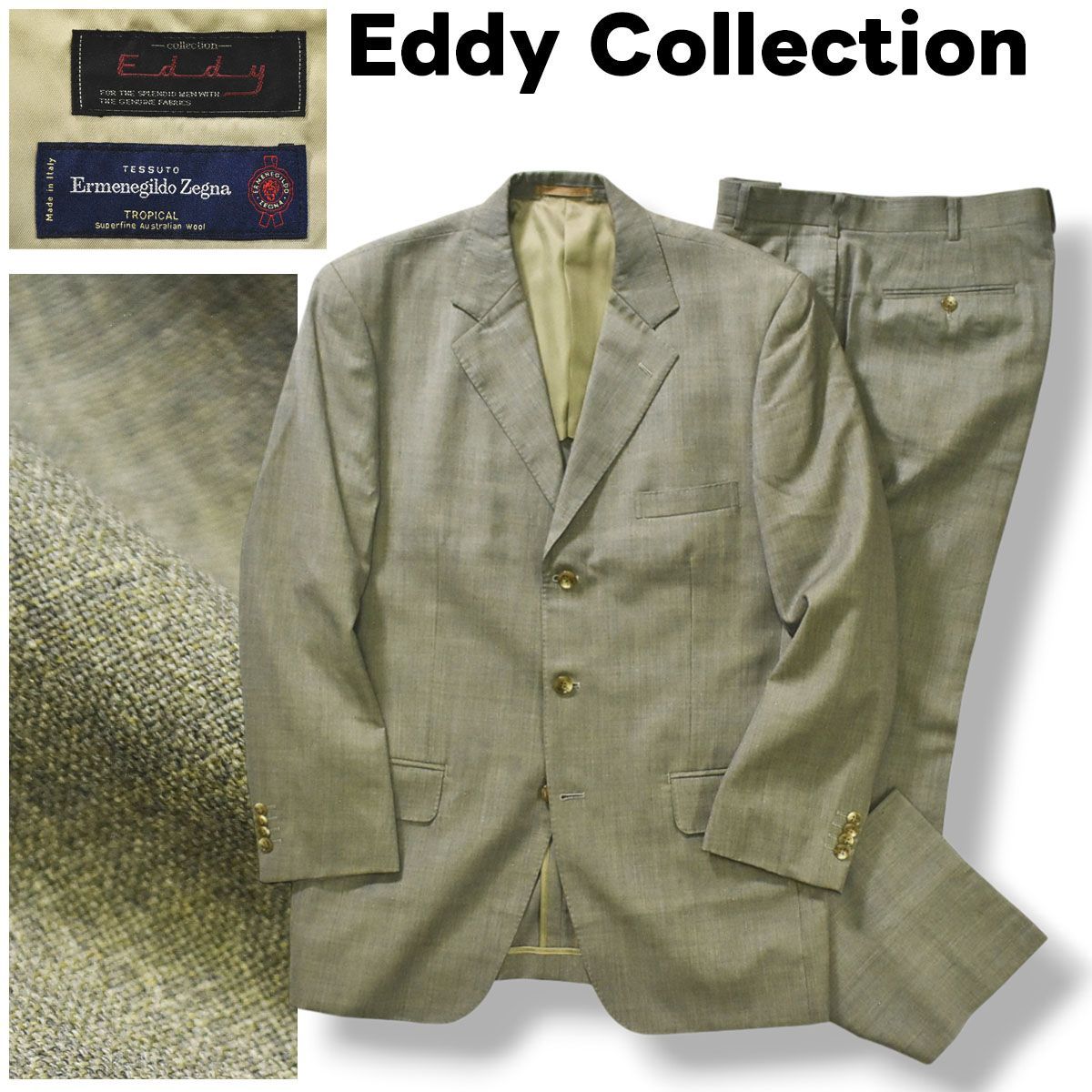美品】Ermenegildo Zegna TROPICAL スーツセットアップ 極美品】 【最 