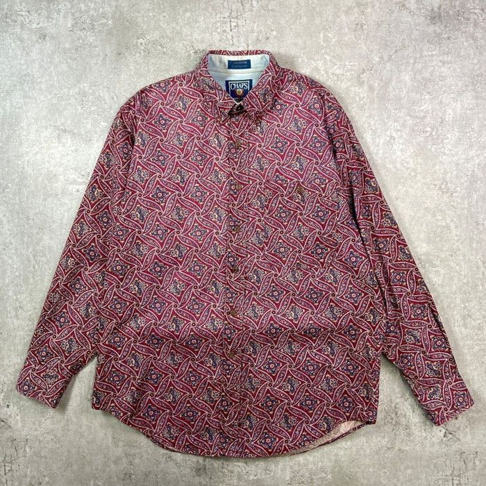 2点まとめ　CHAPS ラルフローレンペイズリー　80s古着　総柄シャツ半袖古着 80年代 CHAPS Ralph Lauren チャップス ラルフローレン