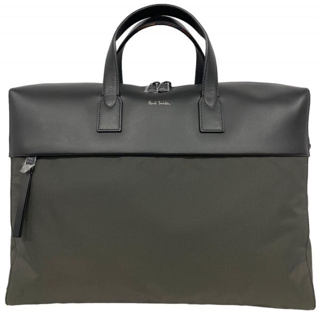 未使用 ポールスミス 2WAY バッグ ブリーフケース ビジネスバッグ ショルダーバッグ レザー グレー ブラック 黒 メンズ Paul Smith  APS501 - メルカリ