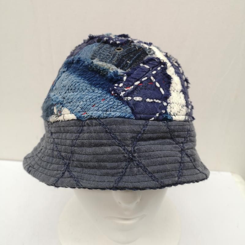 MEMENTO メメント 帽子 ハット リメイク バケットハット 再構築 デニム 藍染 パッチワーク 刺し子 襤褸