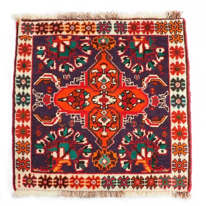 ペルシャ絨毯 ヤラメ絨毯 座布団 手織り イラン 座布団ヤラメ(2