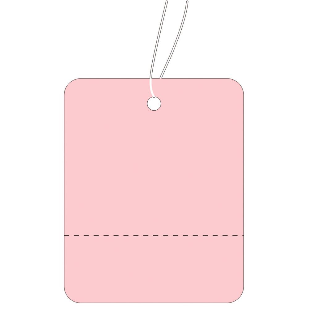 （まとめ買い）ササガワ 糸付き提札(値札) 小 桃地 ミシン目入 縦40mm×横32mm 500枚入 18-120 【×3セット】