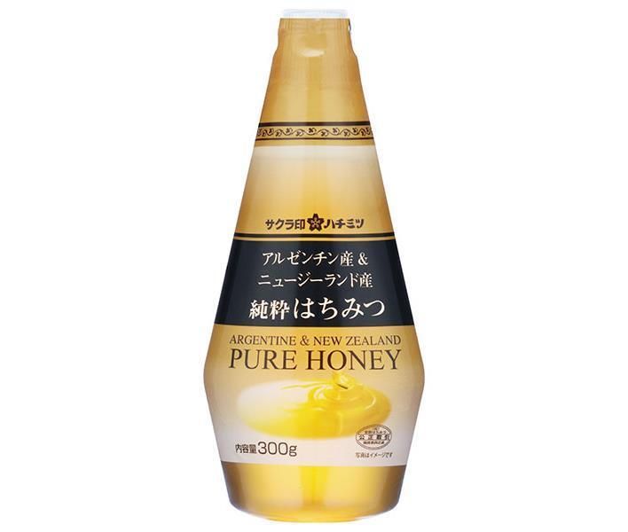 加藤美蜂園 サクラ印 アルゼンチン産＆ニュージーランド産純粋はちみつ 300g×12本入× 2ケース ｜ 嗜好品 シロップ ハチミツ 蜂蜜
