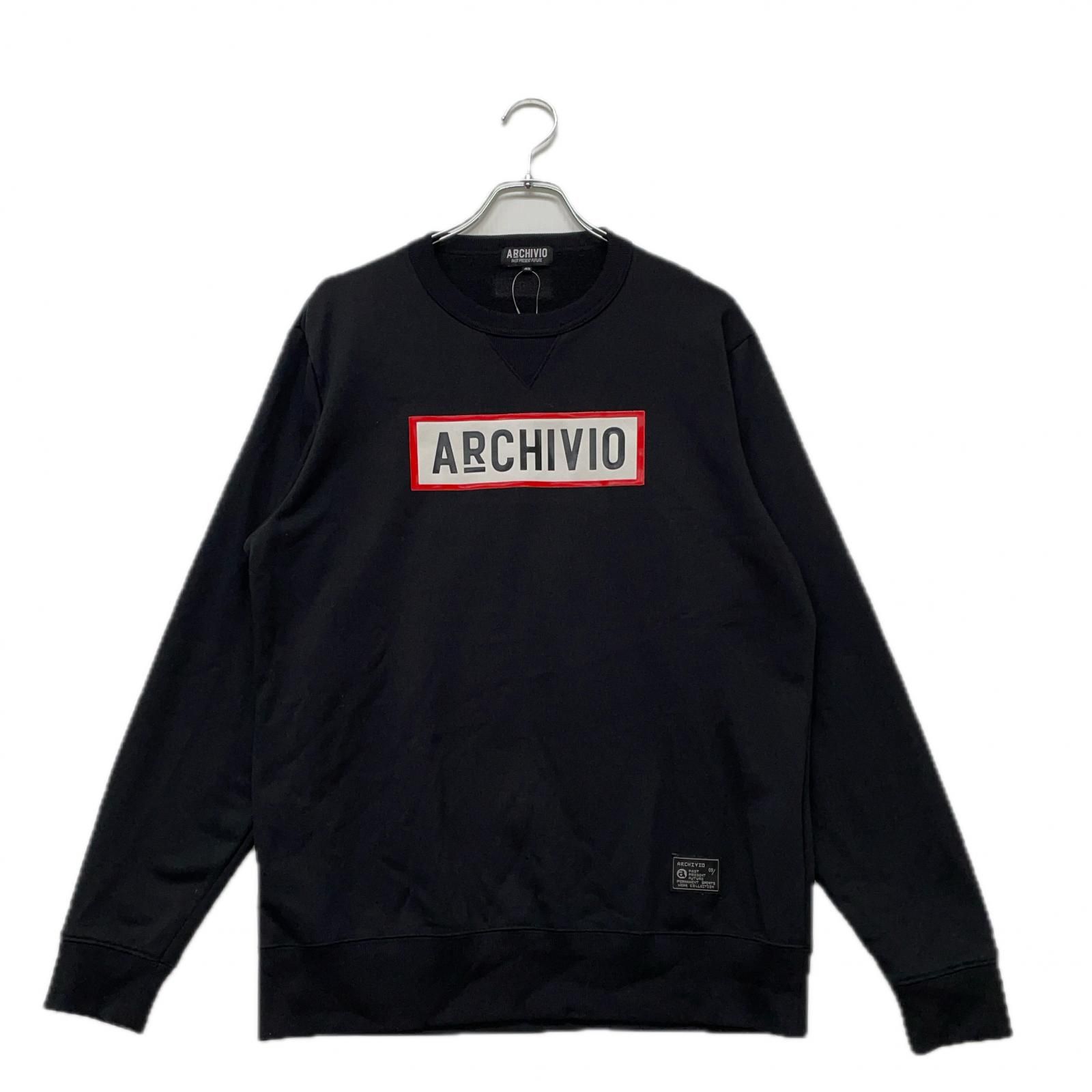 メンズ アルチビオ archivio スウェット 48 L 黒 ブラック 長袖