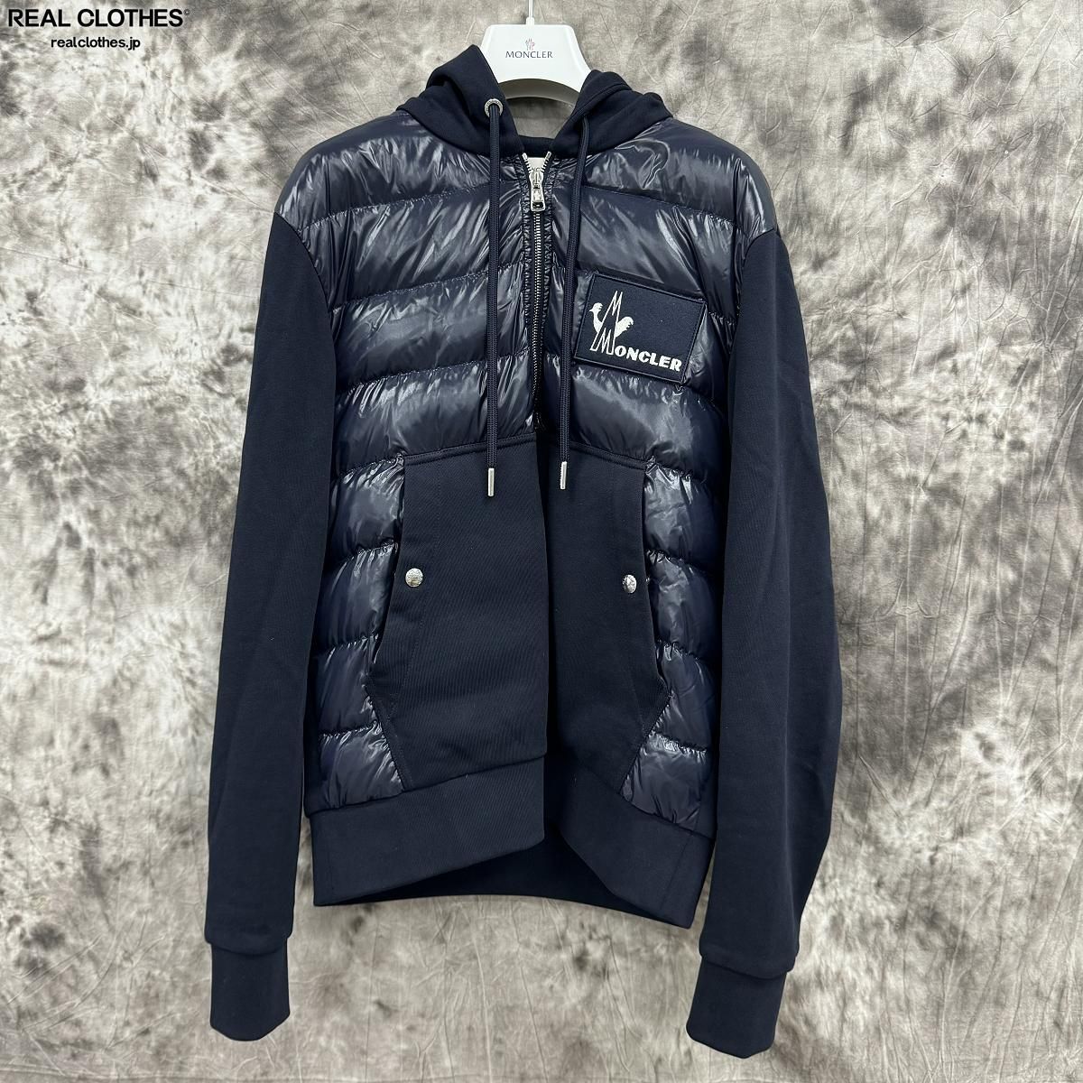 MONCLER/モンクレール MAGLIA CARDIGAN ダウン切り替え ジップアップ パーカー E20918428000 80985/L -  メルカリ