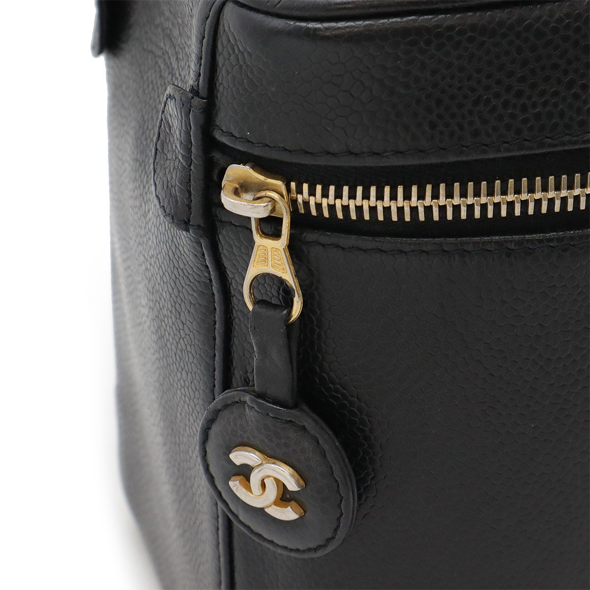 CHANEL シャネル 黒 ブラック ポーチ バニティ 化粧ポーチ