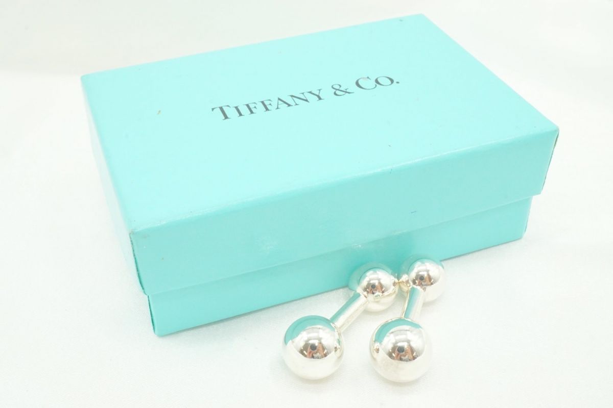 ティファニー カフス カフリンクス ダンベルモチーフ メンズ アクセサリー SV925 銀 シルバー TIFFANYu0026Co. 9362j
