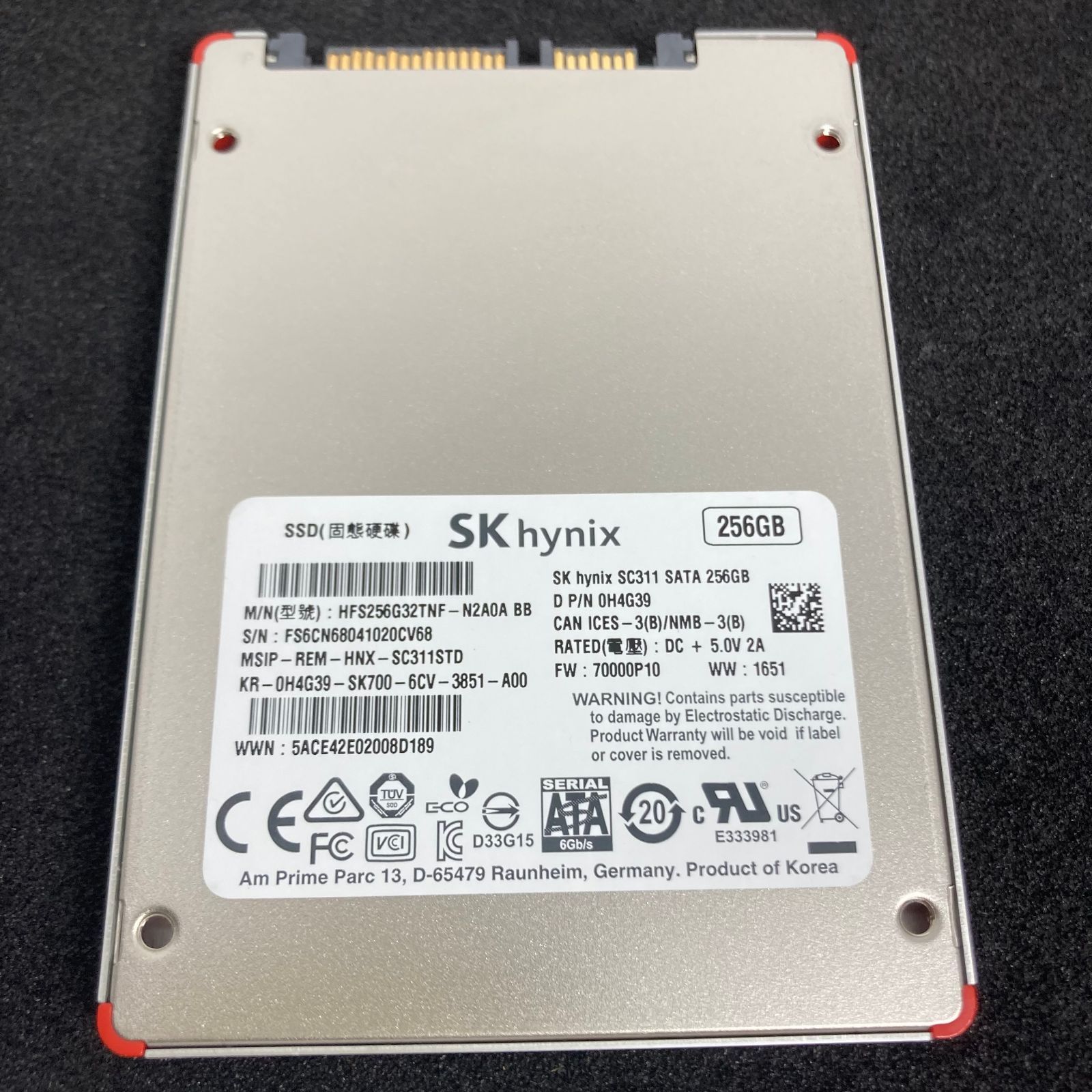 SK hynix SSD 256GB SC311 SATA /sk【278】 - メルカリ SK hynix SSD 256GB SC311 SATA /sk【278】 - メルカリ