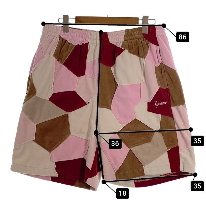 Supreme パッチワーク ハーフパンツ カラフル SUPREME シュプリーム 25SS Patchwork Velour Short パッチ