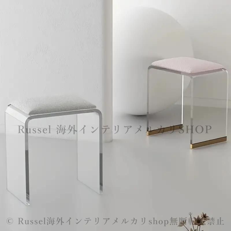アクリル サイドテーブル スツール ソファテーブル シンプル ホワイト アクリル サイドテーブル スツール ソファテーブル シンプル