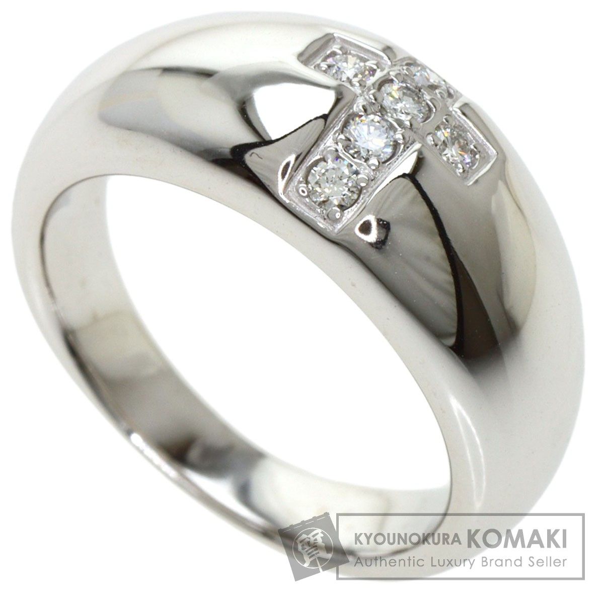 TASAKI タサキ クロスモチーフ ダイヤモンド リング・指輪 K14WG 