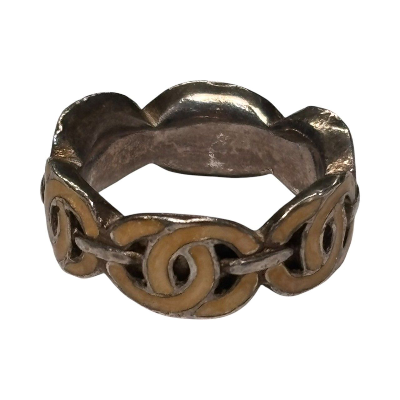 ✨美品✨CHANELシャネル　ヴィンテージリング　ココマーク　レザー CHANEL(シャネル) 00's Vintage Coco Mark Ring ヴィンテージ ココ