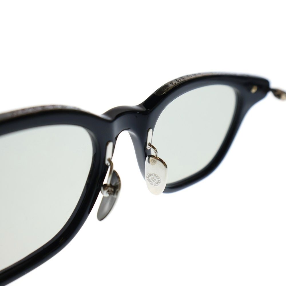 クロムハーツ ブラックメタルフレーム 四角形メガネ クロムハーツ ブラックメタルフレーム 四角形メガネ CHROME HEARTS