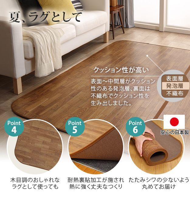 コレクション ホットカーペット カバー 防水 木目調ホットカーペット