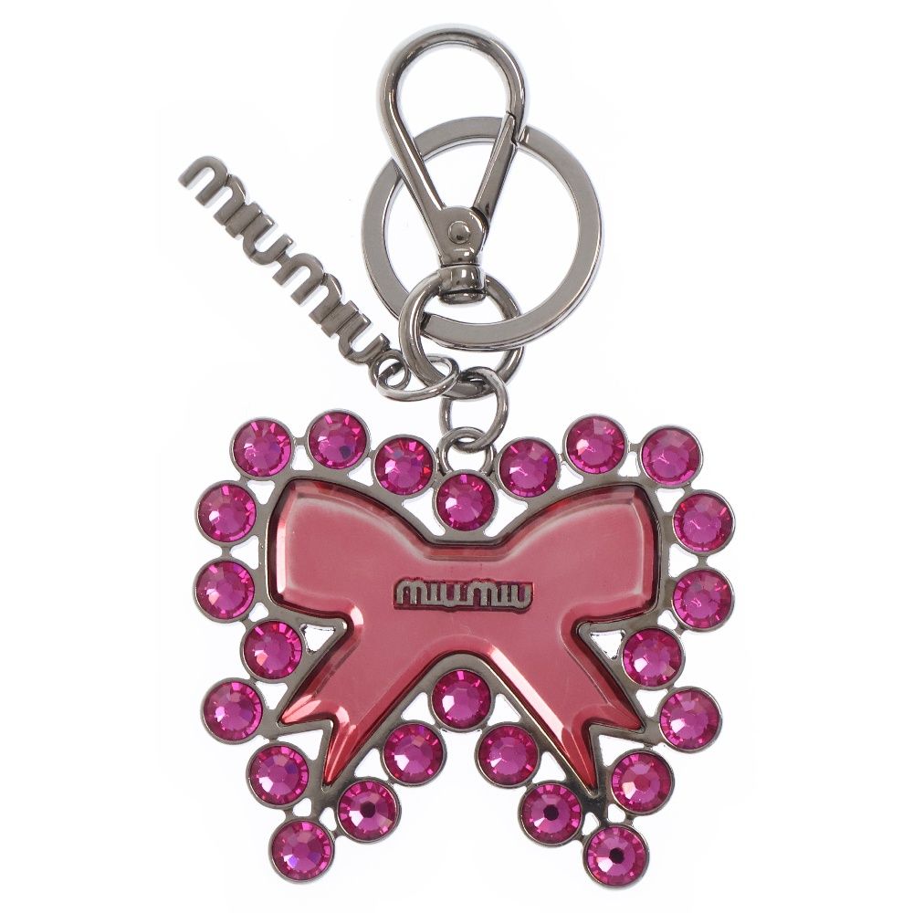 miumiu (ミュウミュウ) リボンモチーフ クリスタル チャーム 