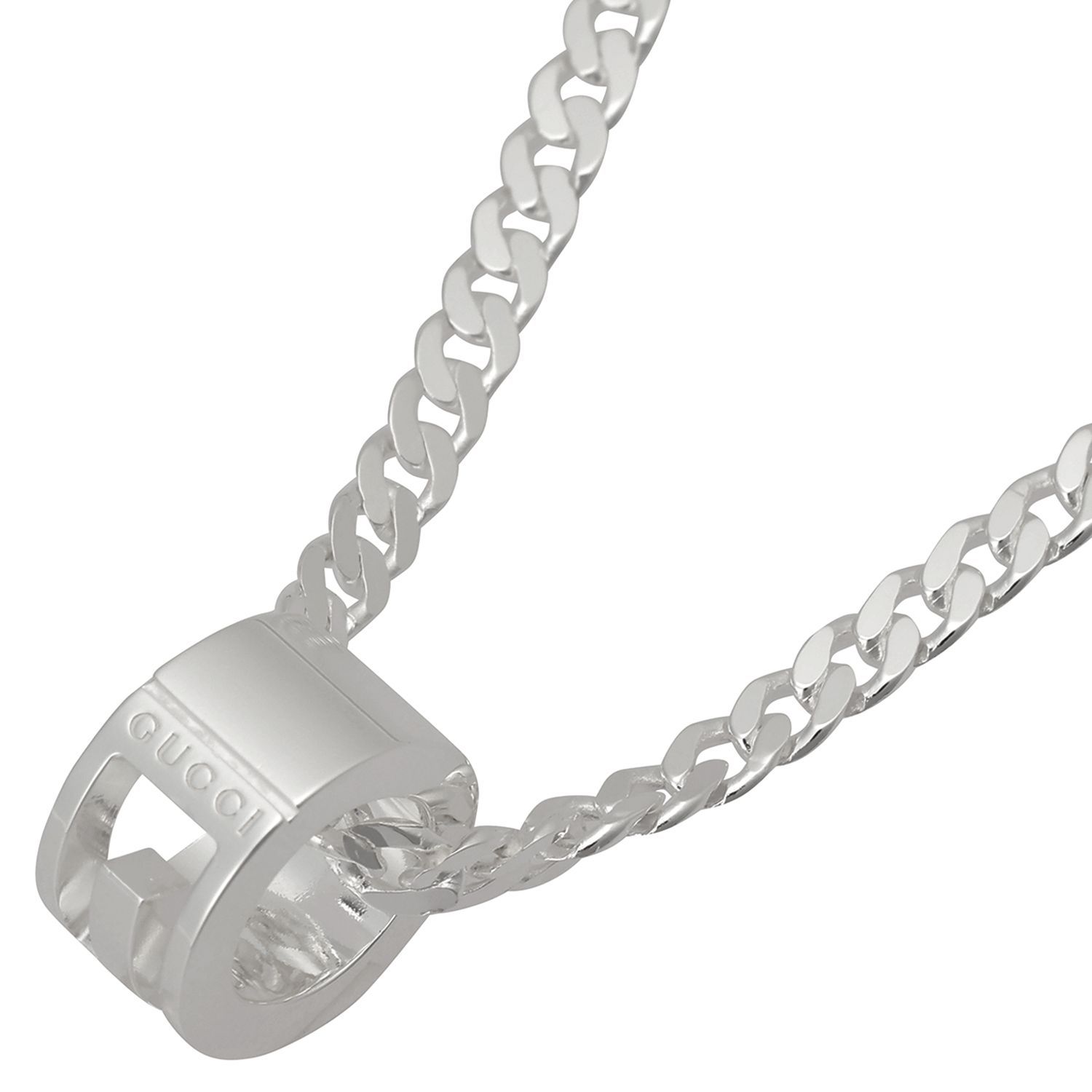 グッチ GUCCI カットアウトG リング ネックレス ロゴ 研磨洗浄済 GUCCI