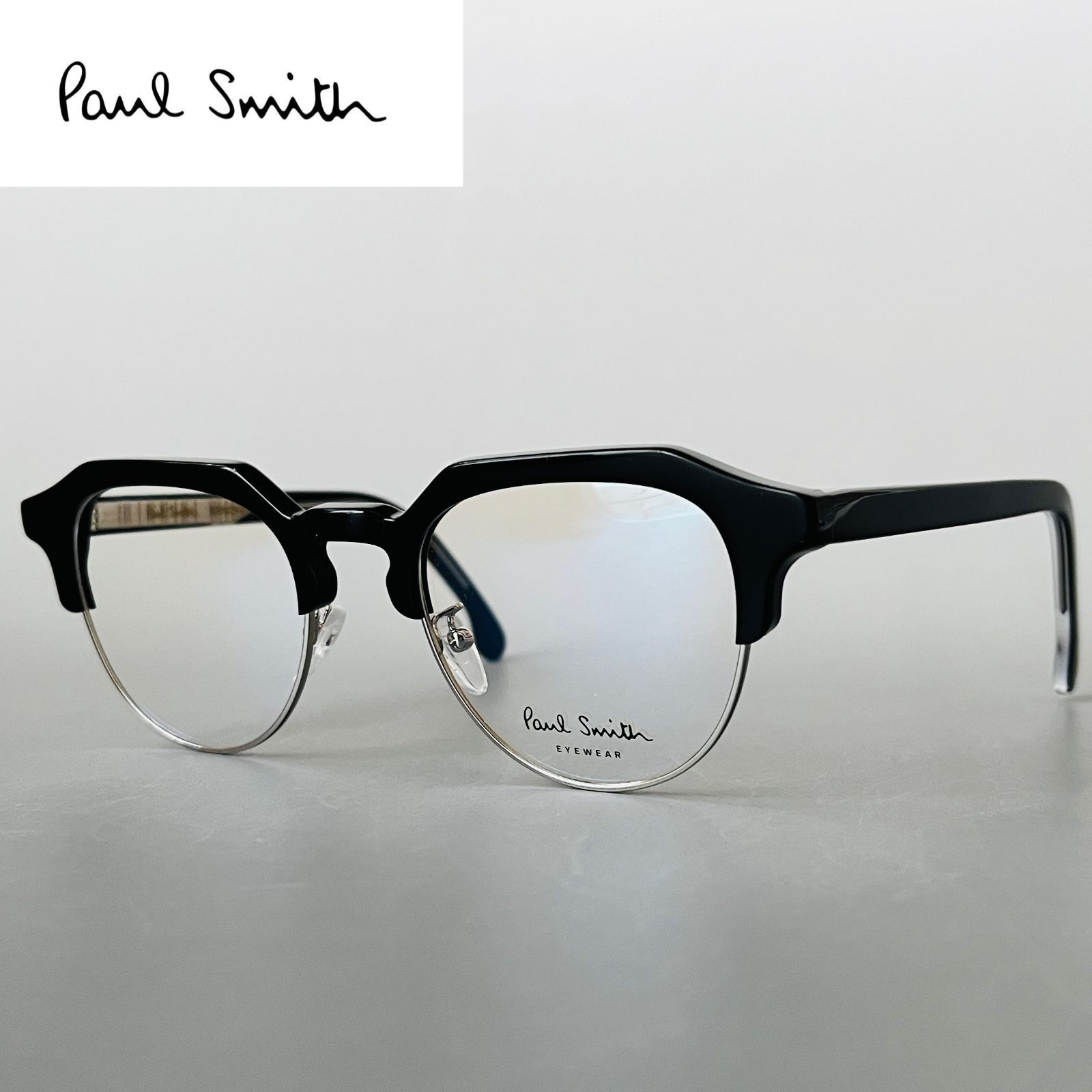 メガネ Paul Smith ポールスミス ハーフリム メンズ レディース 新品 ブラック 眼鏡 黒 キーホールブリッジ クラウンパント イタリア製  - メルカリ