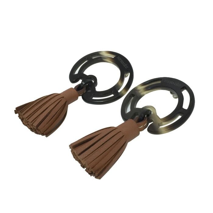 エルメス HERMES ピアス トロッター TROTTEUR バッファローホーン