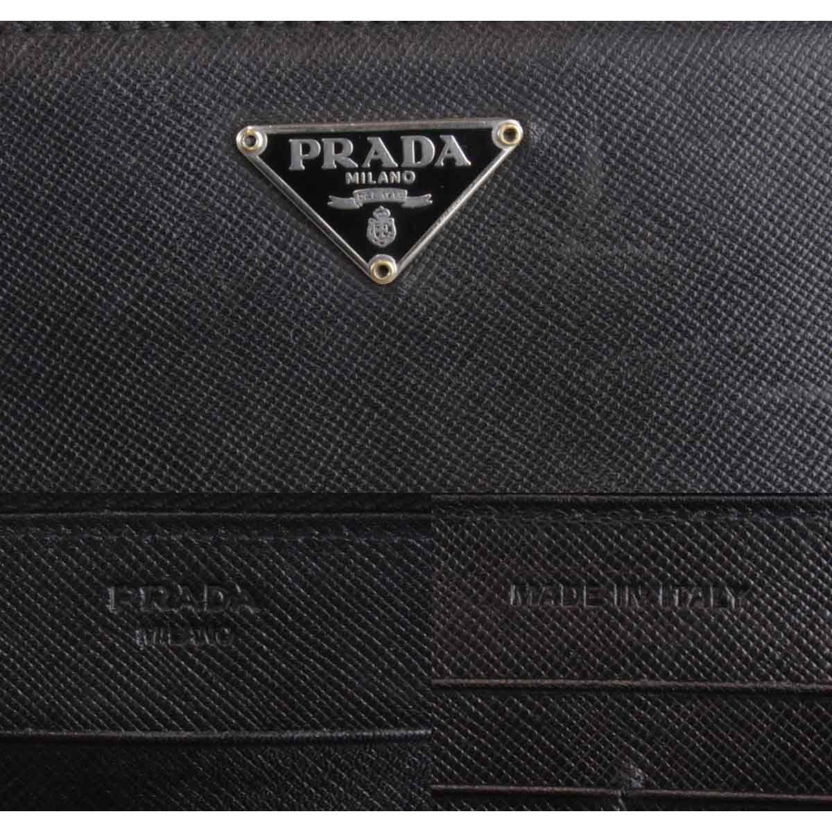 『USED』 プラダ サフィアーノ ラウンドファスナー M506A 長財布 レザー ブラック
