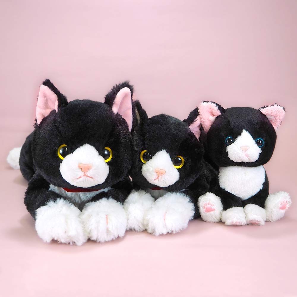 在庫処分】ぬいぐるみ 17×18×47cm M アニマル ハチワレ ねこ P-6222