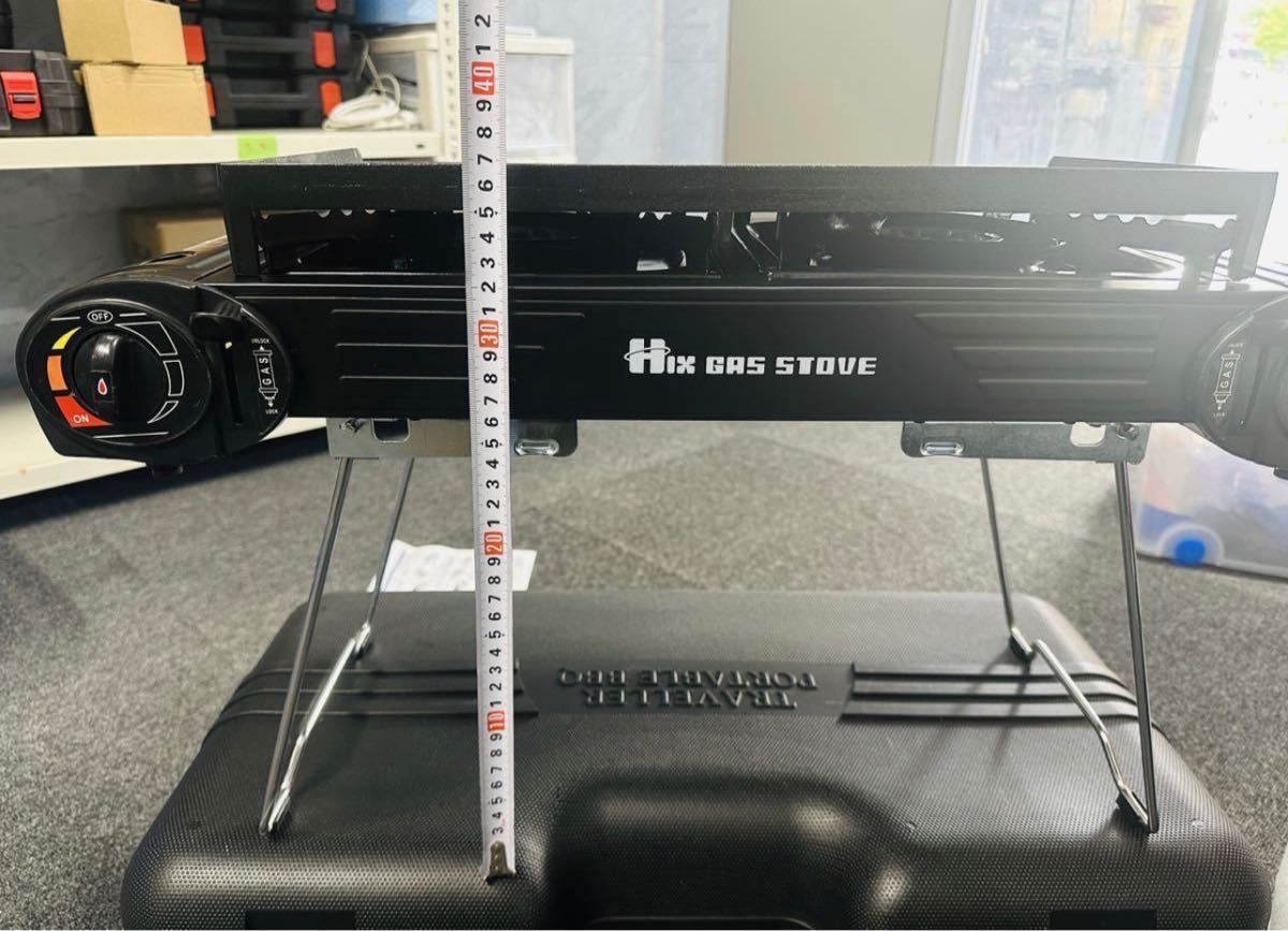 新型カセットストーブ カセットコンロ 耐荷重30kg 強火力2.5kW×2 強火力コンロ 防風 ガスボンベ式 2連 アウトドア屋外兼用 釣りやキャンプ