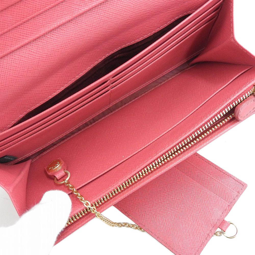 本物保証】 箱・保付 プラダ PRADA ロゴ ホック付長財布 1M1349 長財布