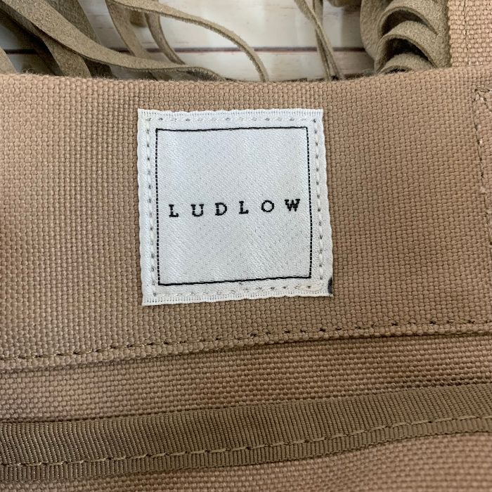 ラドロー LUDLOW トートバッグ ハンドバッグ フリンジ ベージュ