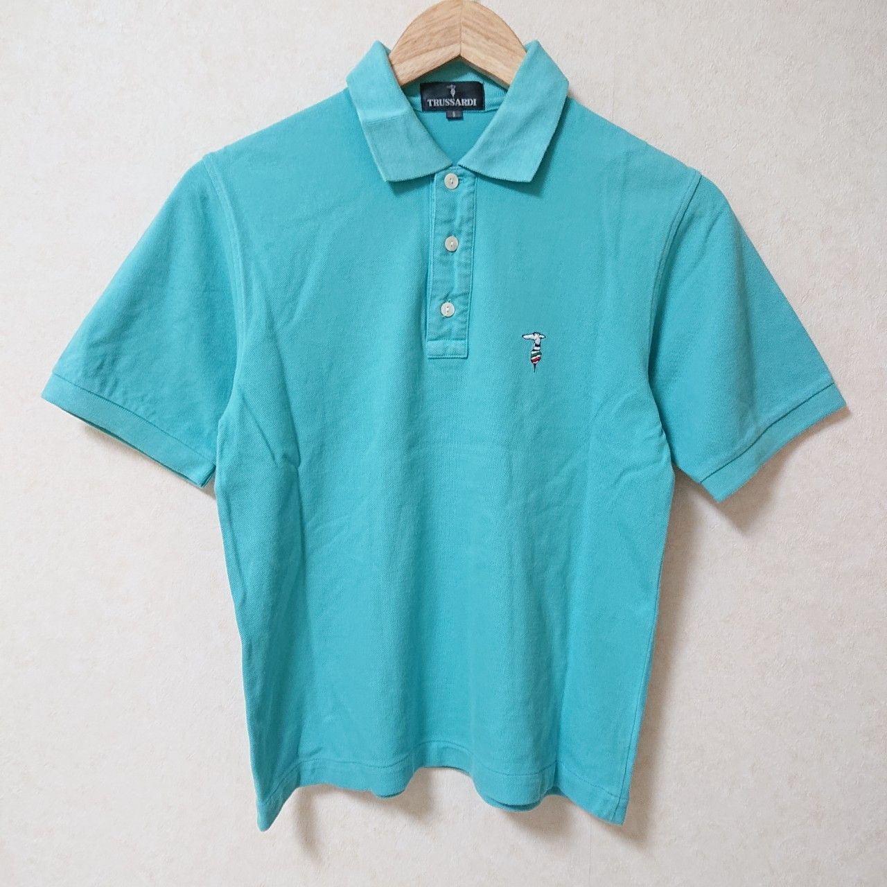 w^)b TRUSSARDI トラサルディ 半袖 ポロシャツ トップス ワンポイント 
