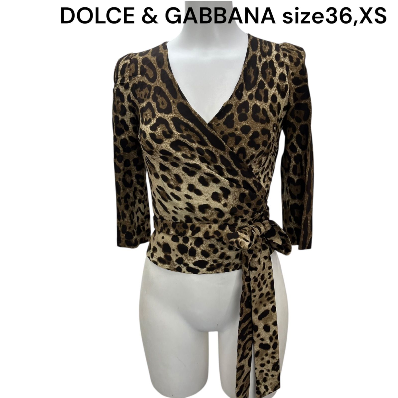 ドルチェアンドガッバーナ DOLCE - GABBANA レオパード柄 カットソー 36 XS レディース S5Q325