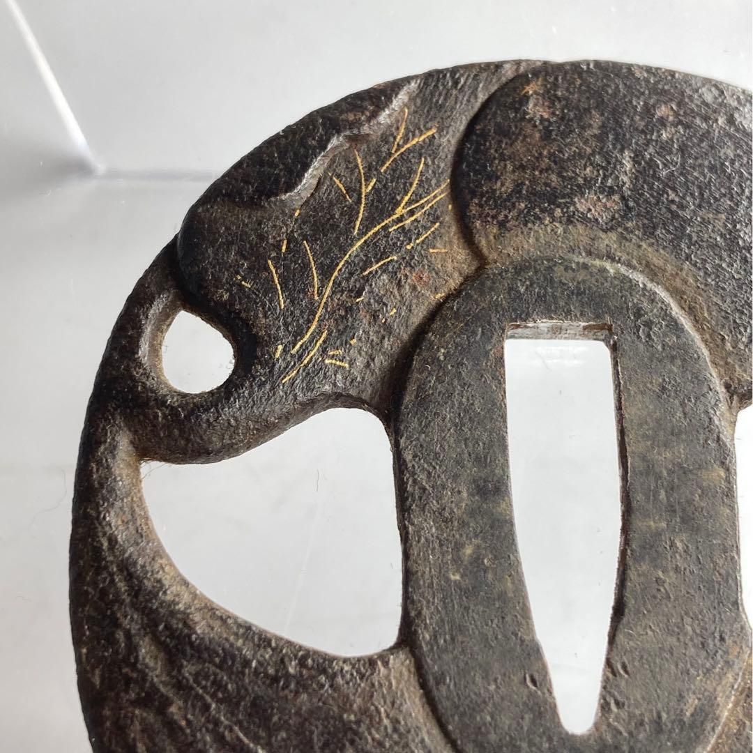 時代 金象嵌入 上彫つば 95.8g 東金6-0214