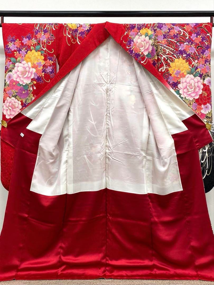 振袖 豪華 ラメ刺繍 金彩 紋意匠 牡丹 身丈168cm 撥水加工済 MO3140 