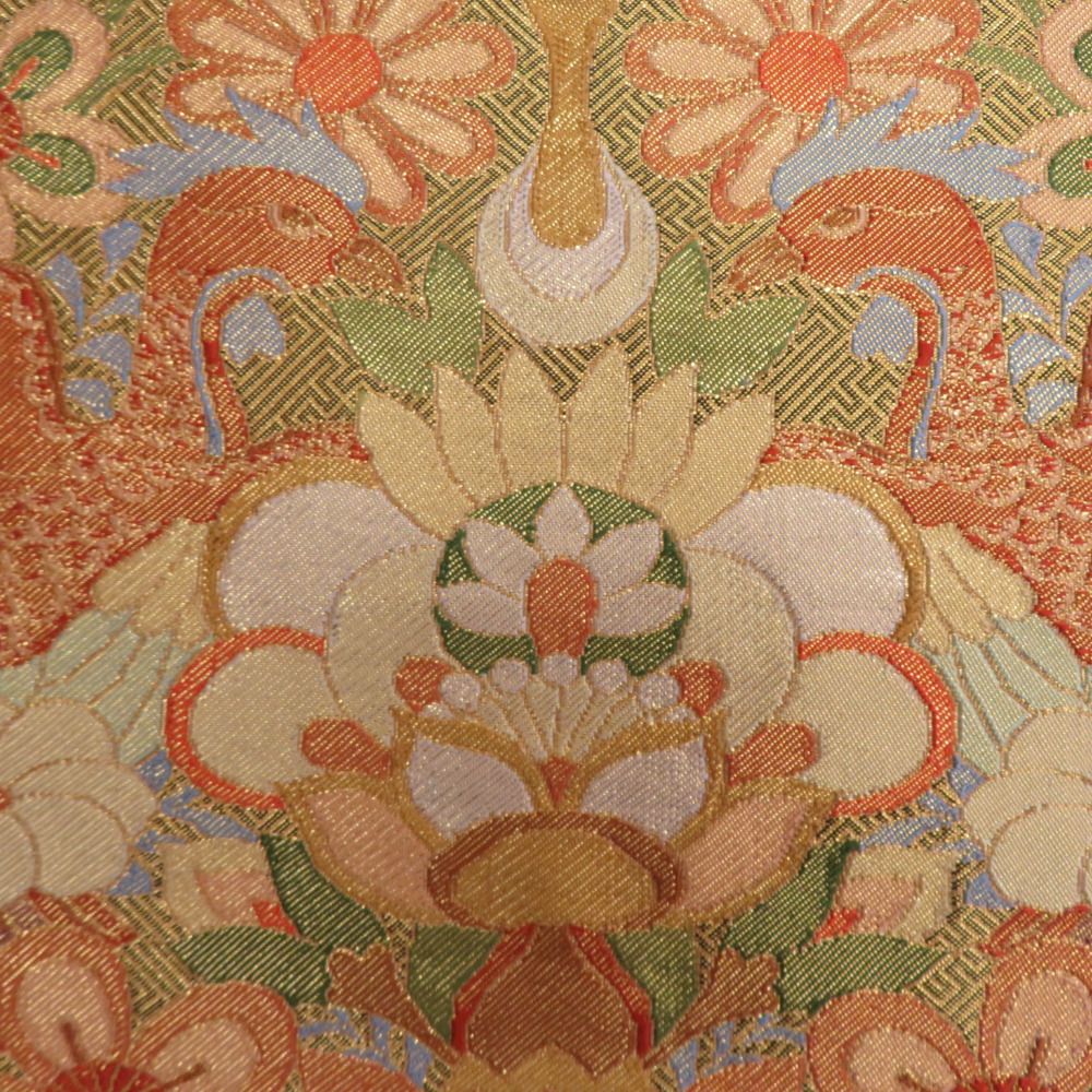 振袖　袋帯　セット　扇面 花鳥 金糸 金彩 振袖袋帯セット扇面 花鳥 金糸 金彩