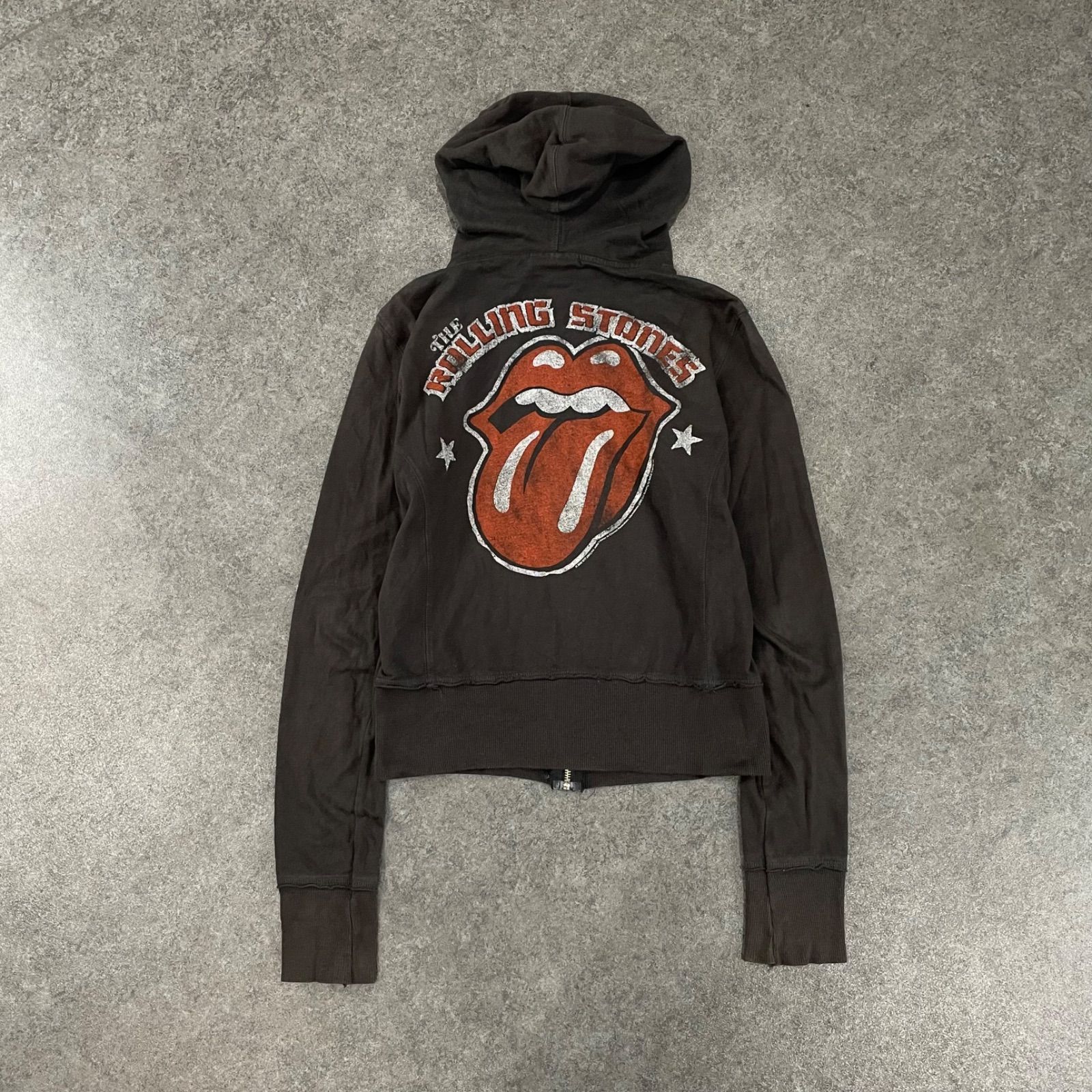 O1 Y2K Junk Food The Rolling Stones Full Zip Hoodie Jacket Rock 