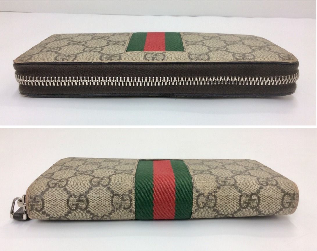 GUCCI グッチ ラウンドファスナー 長財布 408831 PVC GGスプリーム