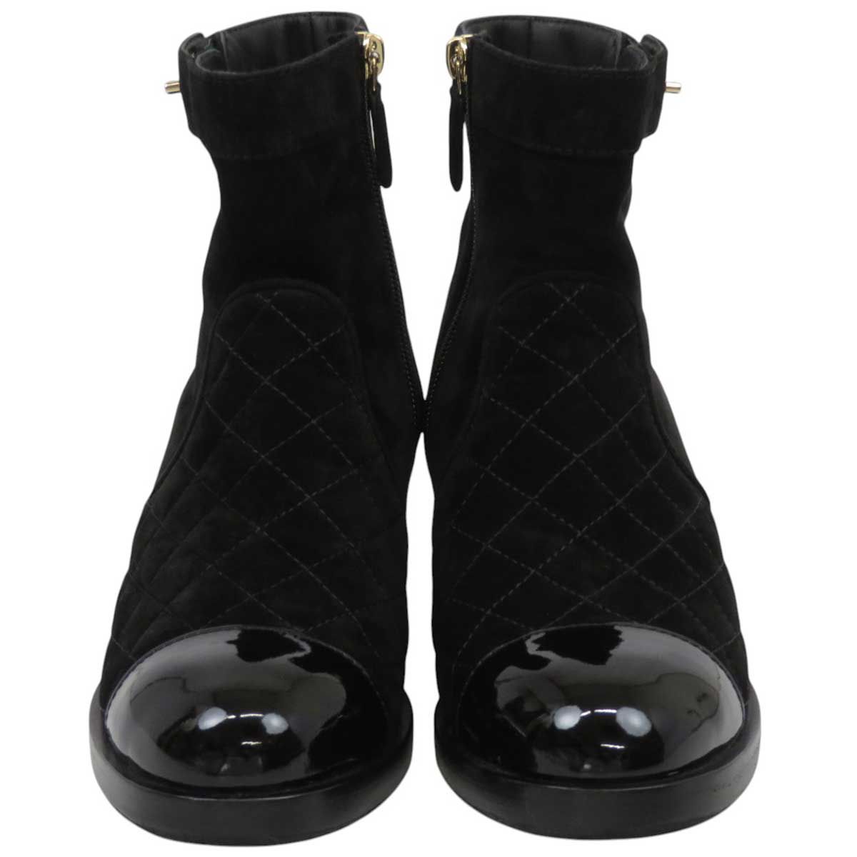 シャネル ココマーク ターンロック マトラッセ ショートブーツ G36763 レディース ブラック CHANEL アパレル 小物