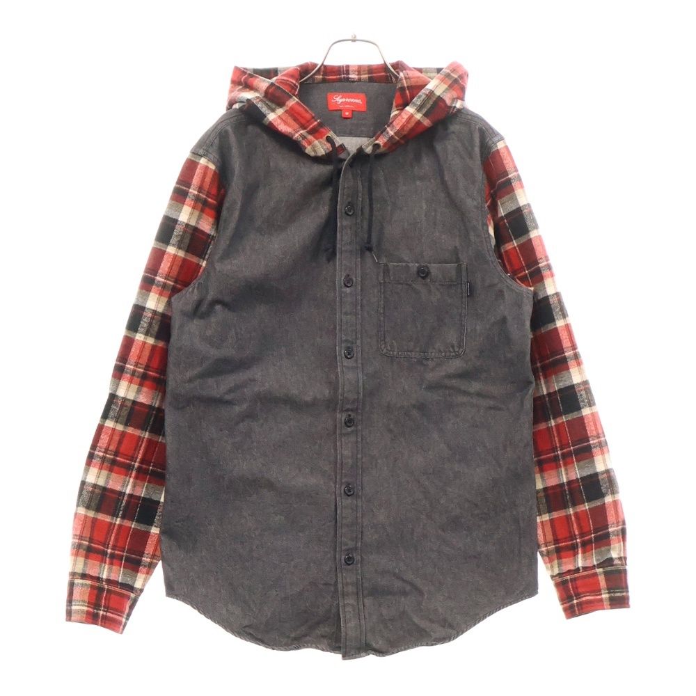 SUPREME (シュプリーム) 13AW Hooded Plaid Denim Shirt チェック 