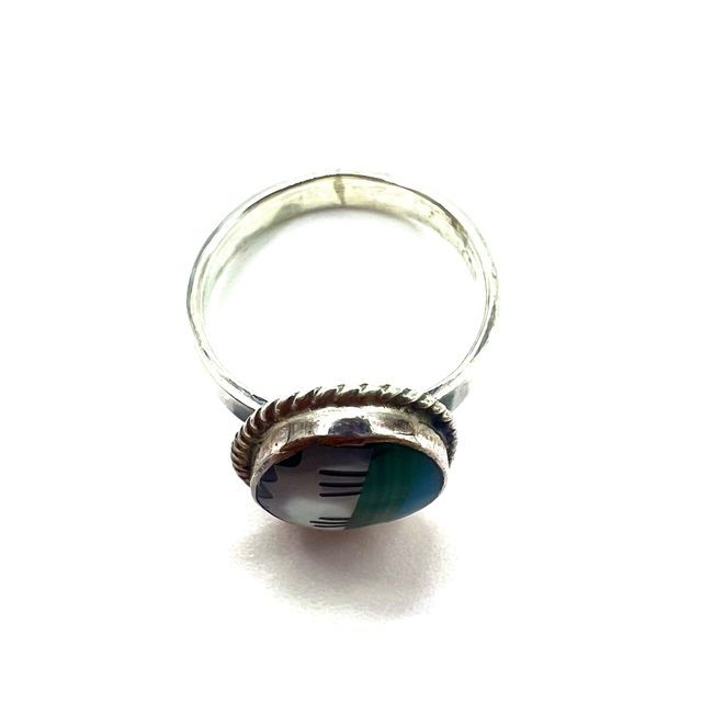 Vintage Indian Jewelry Ring ズニ族 インディアンジュエリー インレイ