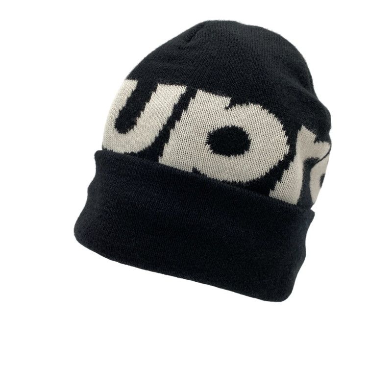 Supreme big logo beanie ビーニー ニット帽 黒 Supreme ビック