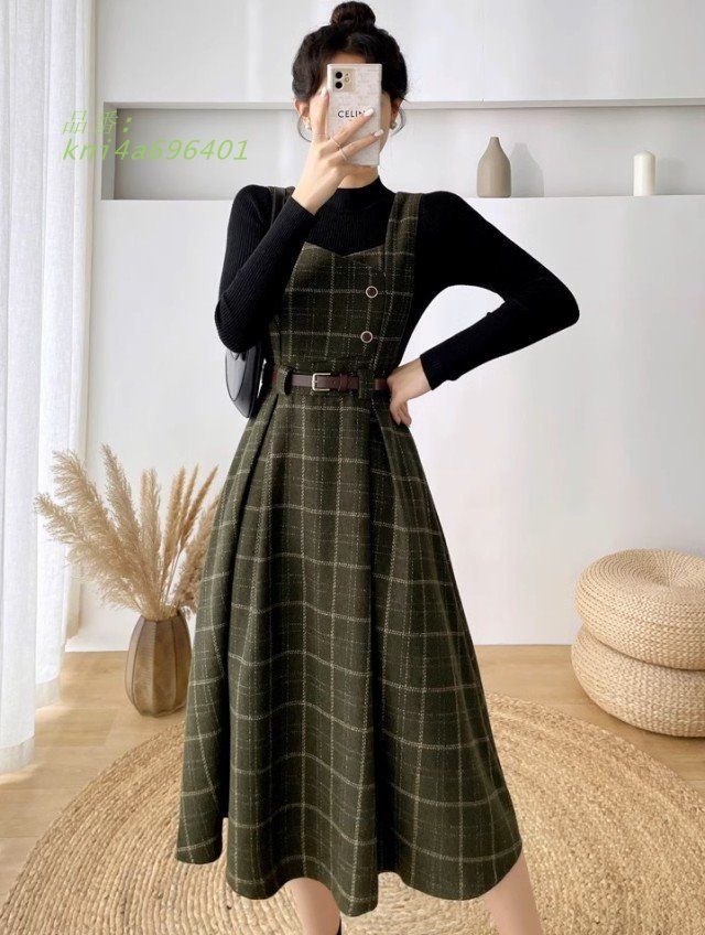 チェック柄 ジャンパースカート