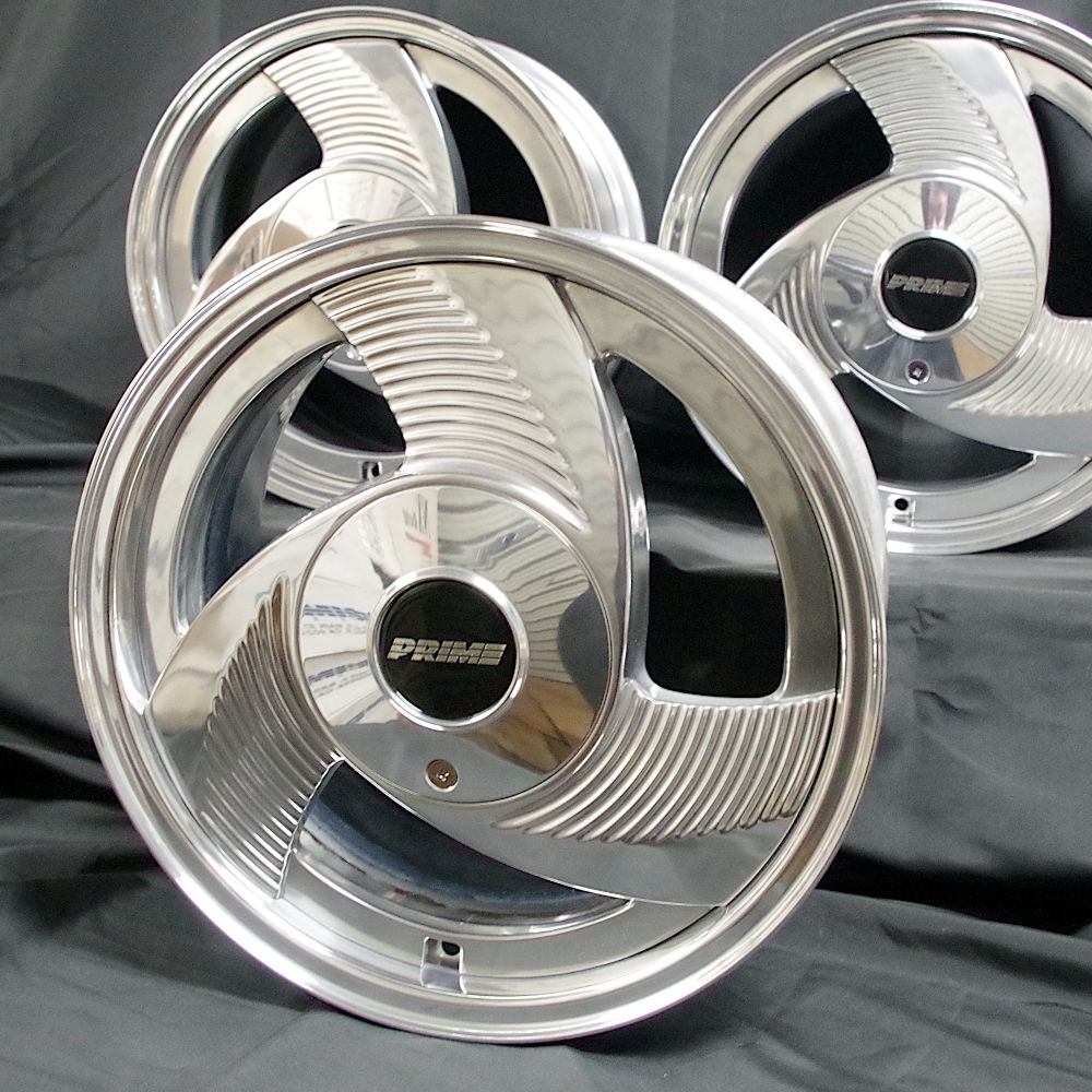 超 品 プライム PRIME 235 15インチ 4穴 PCD 114 3 インセット 20 ホイール 3本