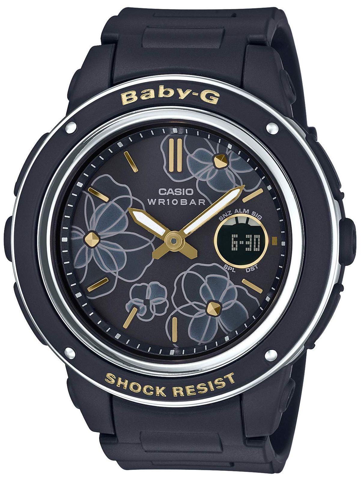 カシオ 腕時計 ベビージー Floral Dial Series BGA-150FL-1AJF レディース ブラック