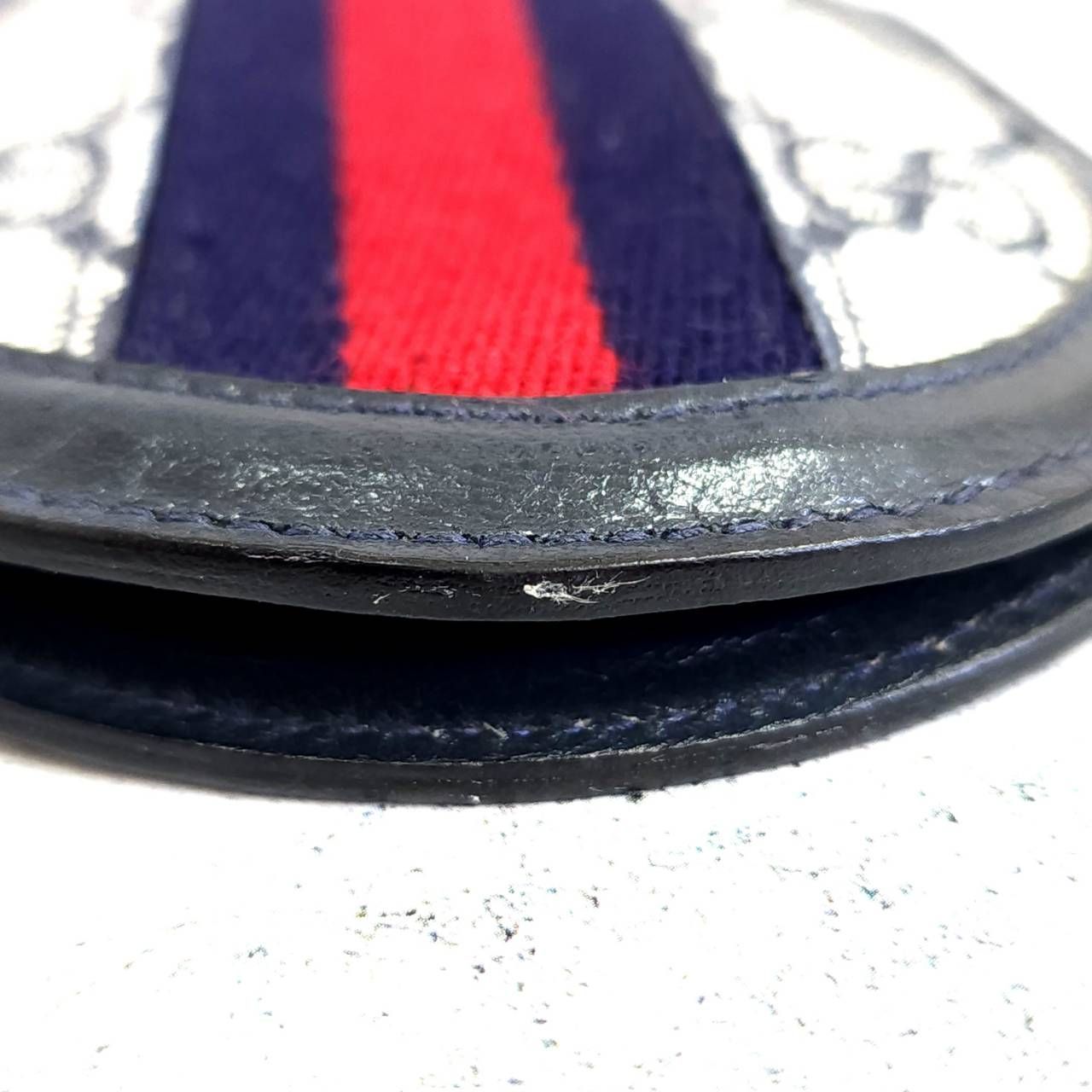 GUCCI ケース　小銭入れ　シェリーライン　ネイビー　オールドグッチ GUCCI グッチ シェリーラインオールドグッチ ポーチ 紺 010 378